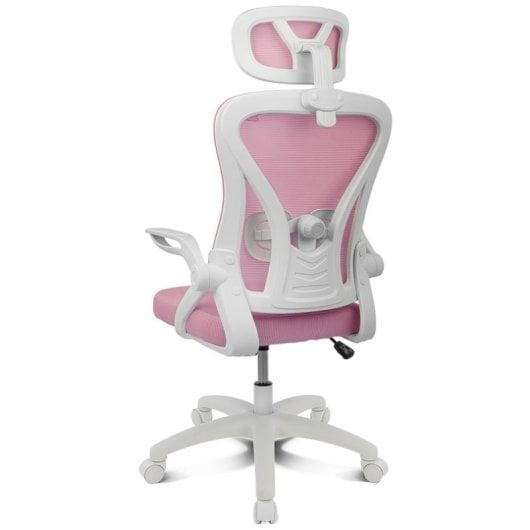 Bürostuhl Drift DRAIR35 Ergonomisch, Mesh Rückenlehne, Rosa, Höhenverstellbar, 120 kg, Nylon Basis