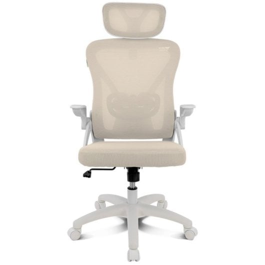 Silla ergonómica Drift DRAIR35 Beige Respaldo Malla Reclinable Reposabrazos Abatible 120 kg