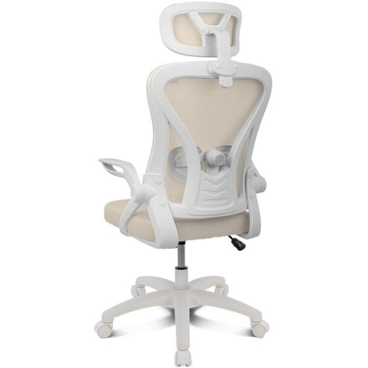 Silla ergonómica Drift DRAIR35 Beige Respaldo Malla Reclinable Reposabrazos Abatible 120 kg