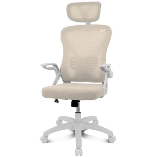 Silla ergonómica Drift DRAIR35 Beige Respaldo Malla Reclinable Reposabrazos Abatible 120 kg
