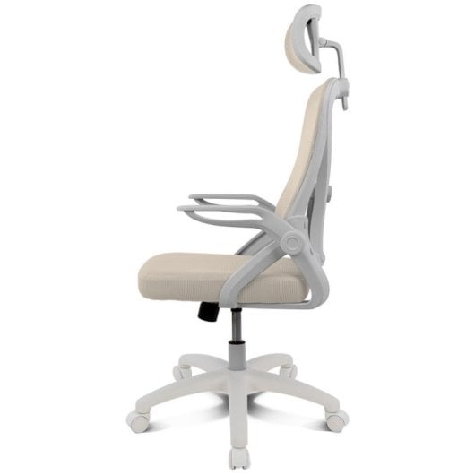 Silla ergonómica Drift DRAIR35 Beige Respaldo Malla Reclinable Reposabrazos Abatible 120 kg