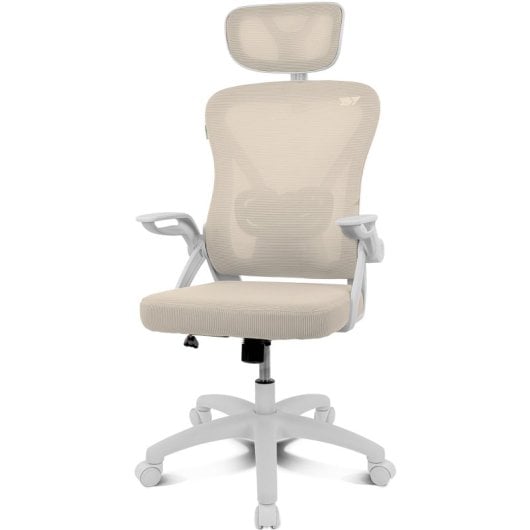 Silla ergonómica Drift DRAIR35 Beige Respaldo Malla Reclinable Reposabrazos Abatible 120 kg