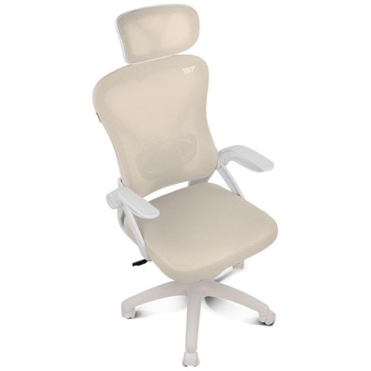Silla ergonómica Drift DRAIR35 Beige Respaldo Malla Reclinable Reposabrazos Abatible 120 kg