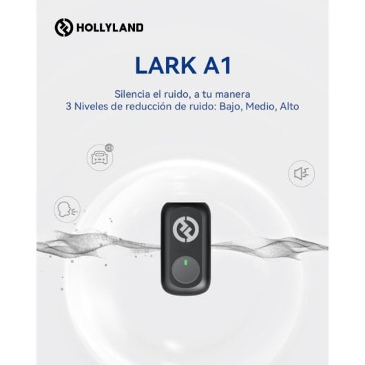 Micrófono Hollyland Lark A1 Combo inalámbrico 2.4GHz omnidireccional con cancelación de ruido