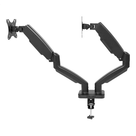 Support d'écran double articulé 1Life 1IFESPTAMT21327 avec réglage pneumatique VESA 13-27 pouces, noir