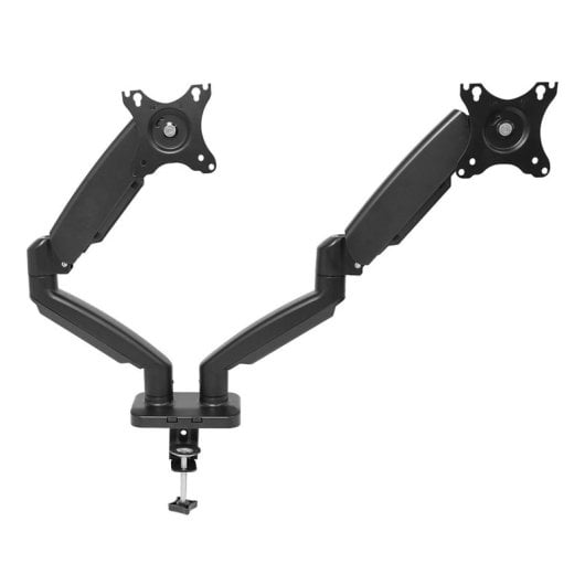 Support d'écran double articulé 1Life 1IFESPTAMT21327 avec réglage pneumatique VESA 13-27 pouces, noir