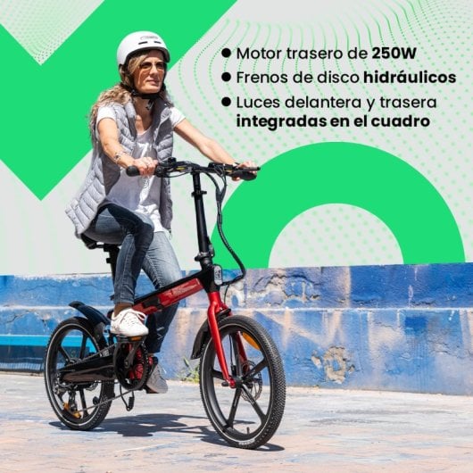 Bicicleta eléctrica Youin Oslo BK1900 Carbono 250W Plegable Cambio Shimano 7V 45km