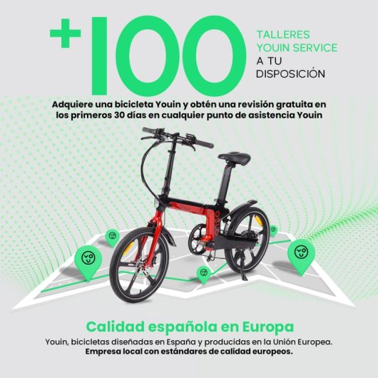 Bicicleta eléctrica Youin Oslo BK1900 Carbono 250W Plegable Cambio Shimano 7V 45km