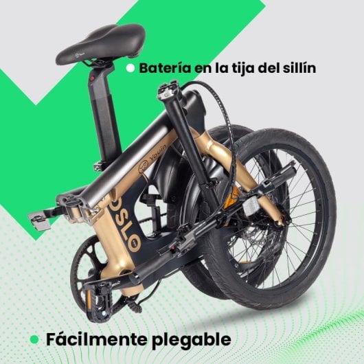 Bicicleta eléctrica Youin Oslo Pro BK1950 Carbono, correa Gates, 2V automática, hidráulicos
