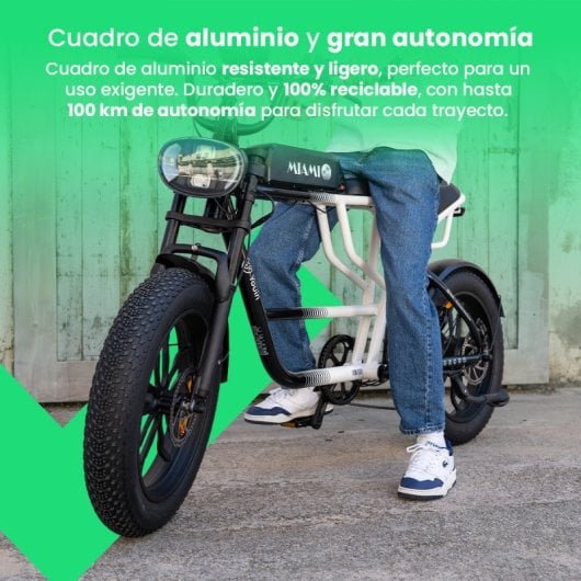 Bicicleta eléctrica Youin Miami BK7000 Motor 250W 43Nm Autonomía 100km 7V Dual Suspensión