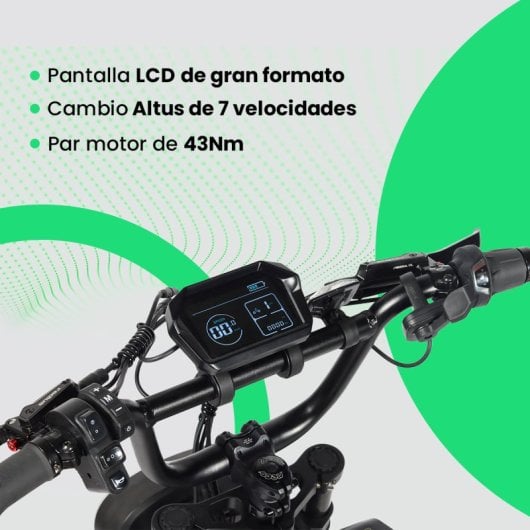 Bicicleta eléctrica Youin Miami BK7000 Motor 250W 43Nm Autonomía 100km 7V Dual Suspensión