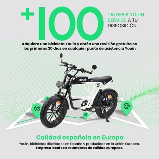 Bicicleta eléctrica Youin Miami BK7000 Motor 250W 43Nm Autonomía 100km 7V Dual Suspensión