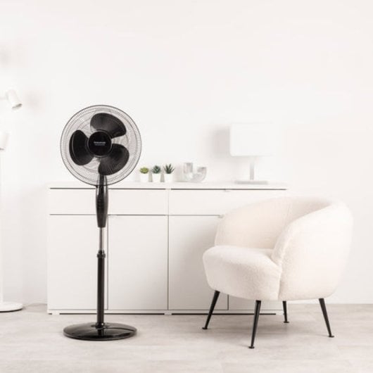 Ventilador de pie Taurus Greco 16CR Elegance 45W 3 velocidades altura regulable negro