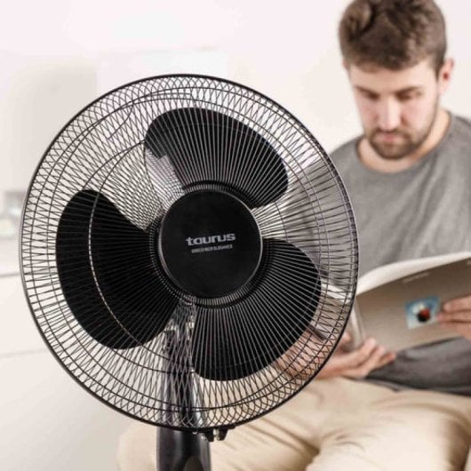 Ventilador de pie Taurus Greco 16CR Elegance 45W 3 velocidades altura regulable negro