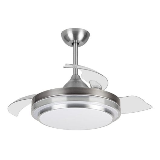 Ventilador de Techo Orbegozo CP 110105 35W 3 Aspas LED 105 cm 6 Velocidades Níquel