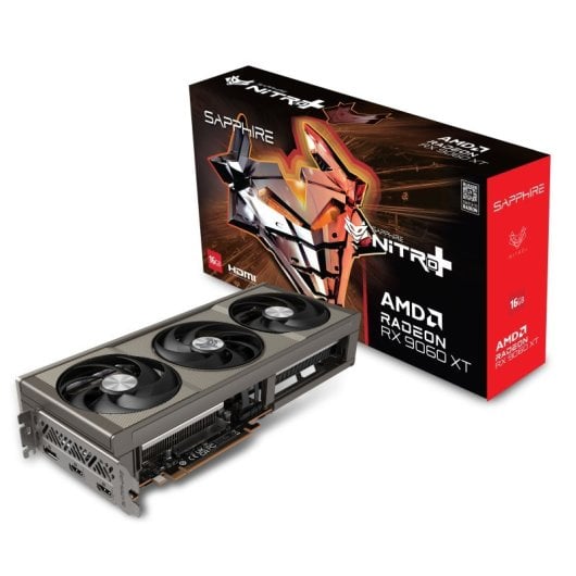 Tarjeta Gráfica Sapphire Nitro+ Radeon RX 9060 XT 16GB GDDR6 FreeSync OC Tri-X