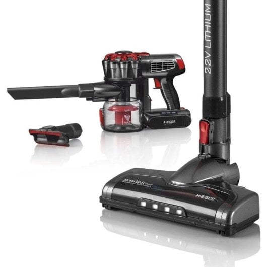 Aspirador Sem Fio Haeger Jupiter II 22.2V 40 min Depósito 0,6L Escova LED