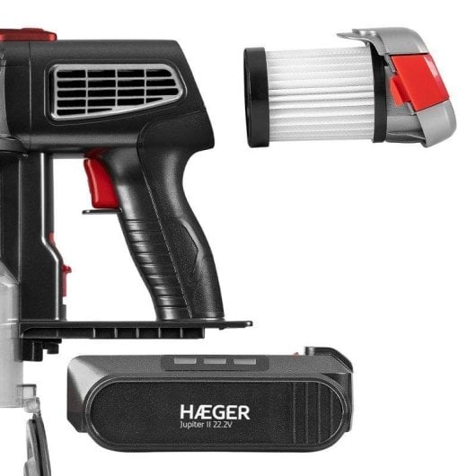 Aspirador Sem Fio Haeger Jupiter II 22.2V 40 min Depósito 0,6L Escova LED