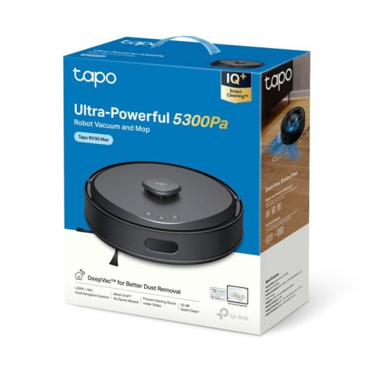 Robot Aspirador TP-Link con autovaciado, LiDAR, mopa, Wi-Fi, 5300Pa, HEPA 11