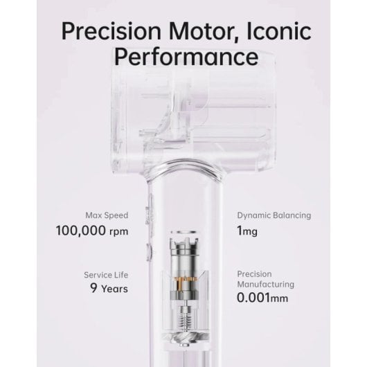 Secador Laifen Swift Ionico Motor 100.000rpm 150M Iones 345g Portátil Termocontrol