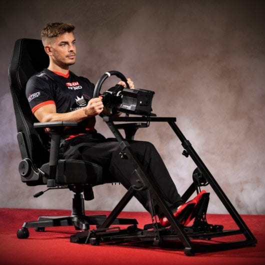 Supporto pieghevole per cabina di guida Nitro Concepts C-Racer per set di simulazione di corse, nero