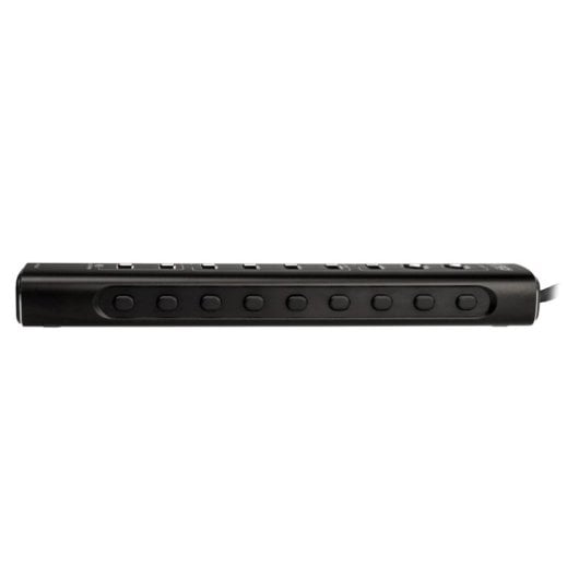 Nitro Concepts HUB 10-Port Hybrid HUB con USB-C  USB 3.1 y USB de Carga para Simulación Racing Negro