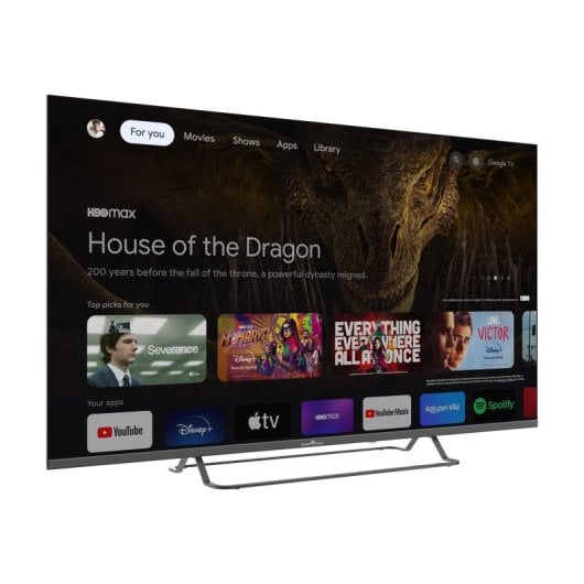 Smart Tech QLED 50QG02V 50" 4K UHD Google TV HDR10 Chromecast WiFi Dolby Audio