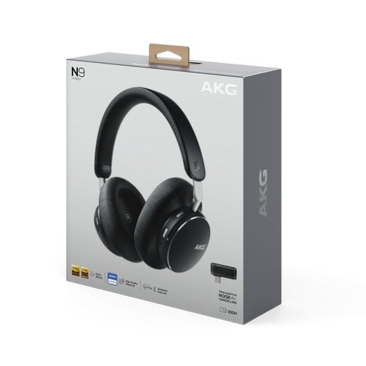 Auriculares AKG inalámbricos Bluetooth híbridos con micrófonos, plegables, negros