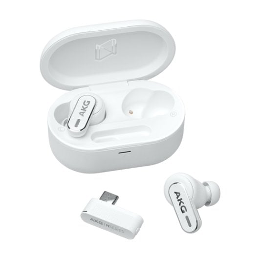 Auriculares AKG inalámbricos Bluetooth 5.3 Hi-Res con Cancelación de Ruido y micrófono blanco