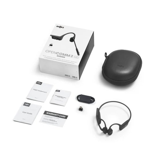 Casque sans fil Bluetooth 5.1 Shokz avec microphone et tour de cou, noir