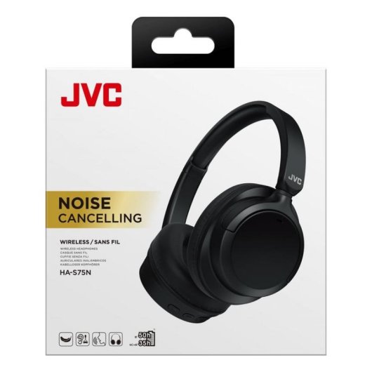 Auriculares JVC HA-S75N-B-U inalámbricos Bluetooth con Cancelación de Ruido y Micrófono Negro
