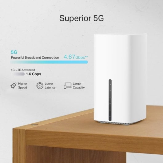 Router TP-Link Archer NX210 5G com Wi-Fi 6 AX1800 e portas Gigabit, compatível com EasyMesh
