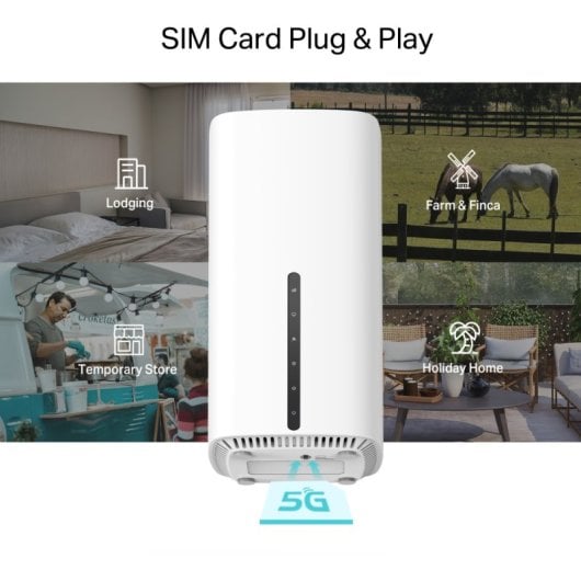Router TP-Link Archer NX210 5G com Wi-Fi 6 AX1800 e portas Gigabit, compatível com EasyMesh