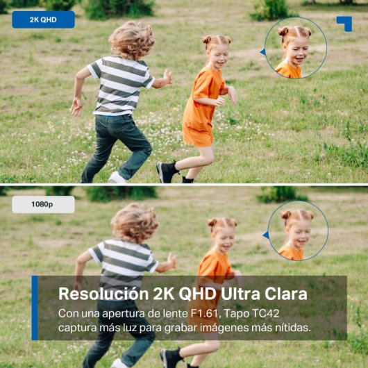 Tapo TC42 Cámara de Vigilancia 360º Exterior, 2K QHD, Detección IA Gratuita Avanzada, Visión Nocturna a Color