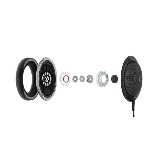 Auriculares Sennheiser con cable, circumaurales abiertos, alta fidelidad, 150 Ohm, negro