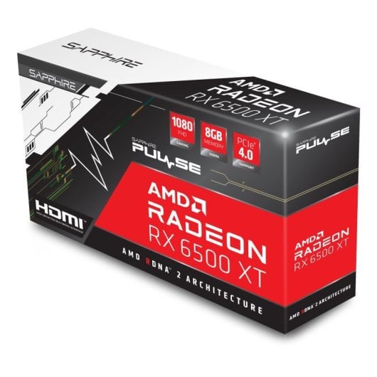 Tarjeta Gráfica Sapphire PULSE Radeon RX 6500 XT 8GB GDDR6 Dual Fan PCIe 4.0