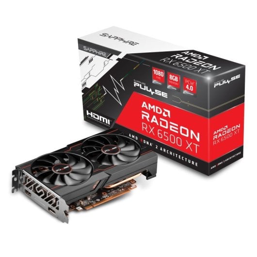 Tarjeta Gráfica Sapphire PULSE Radeon RX 6500 XT 8GB GDDR6 Dual Fan PCIe 4.0