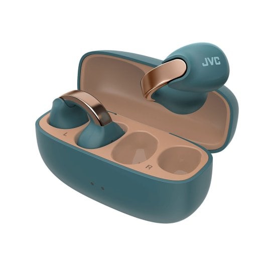 Auriculares JVC HA-NP1T sans fil Bluetooth 5.3 en bleu avec microphone