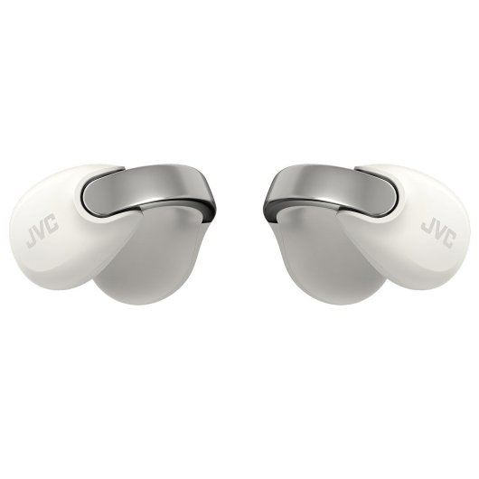 Auriculares JVC inalámbricos Bluetooth 5.3 abiertos con clip, micrófono y color blanco
