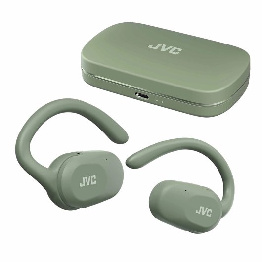 Auriculares JVC inalámbricos Bluetooth 5.4 True Wireless intrauriculares verdes, ultra ligeros y sonido abierto
