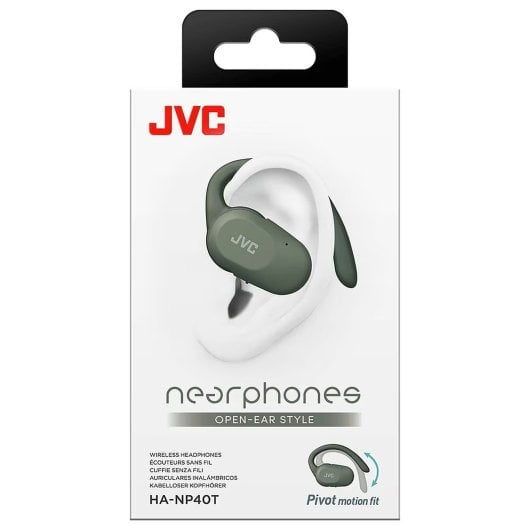 Auriculares JVC inalámbricos Bluetooth 5.4 True Wireless intrauriculares verdes, ultra ligeros y sonido abierto