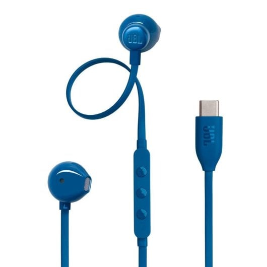 Auriculares JBL Tune 305C con cable USB-C para llamadas y musica Hi-Res con microfono azules
