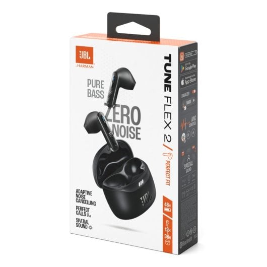 Auriculares JBL Tune Flex 2 Bluetooth 5.3 Cancelamento de Ruído Preto