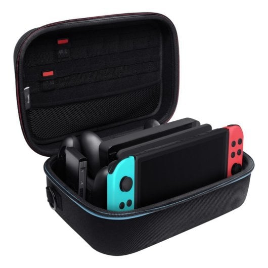 Trust GXT 1247 Estojo Rígido XXL para Nintendo Switch Preto/Vermelho