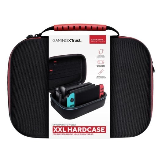 Trust GXT 1247 Estojo Rígido XXL para Nintendo Switch Preto/Vermelho