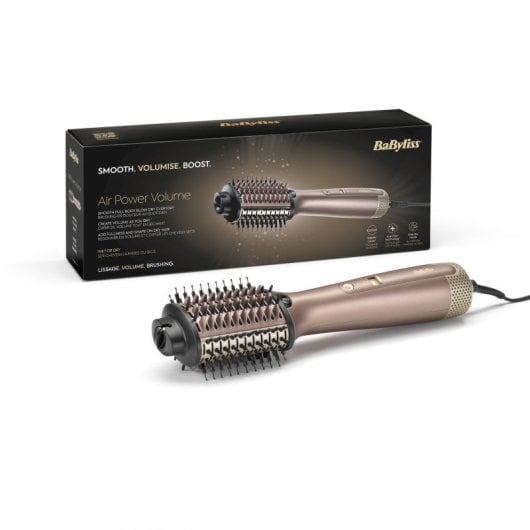 Cepillo de Aire Caliente BaByliss AS95E 1000W Función Iónica Cerámico Champán