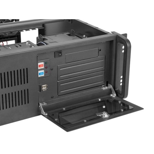 Chasis Rack 4U Lanberg SC01-4504-10B 3 Ventiladores 7 Bahías 19" Negro Acero