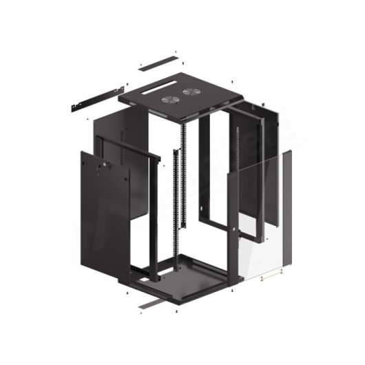Wandrack Lanberg WF01-6618-10B 18U 60 kg Schwarz Wandrack Lanberg WF01-6618-10B 18U 60 kg Schwarz