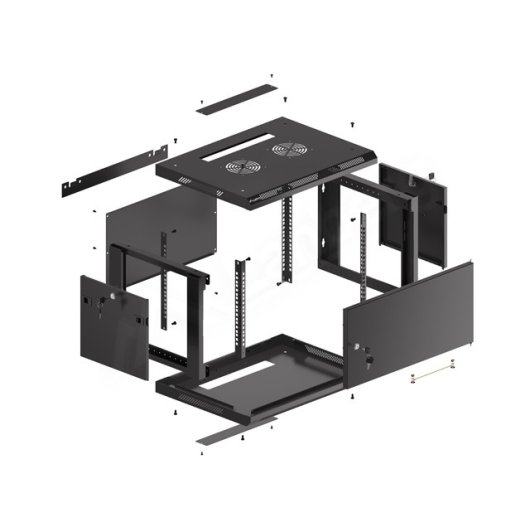 Bastidor de Parede Lanberg WF01-6406-00B 6U 60kg Preto Bastidor de Parede Lanberg WF01-6406-00B 6U 60kg Preto