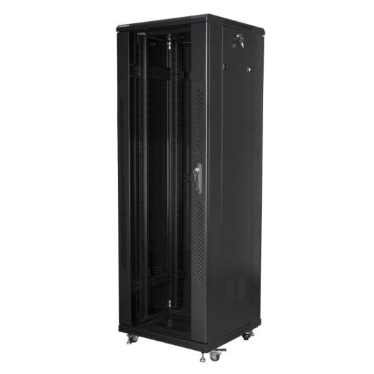 Rack independiente Lanberg FF01-6637-12B 37U 800kg IP20 Ventilación Negra RAL9004